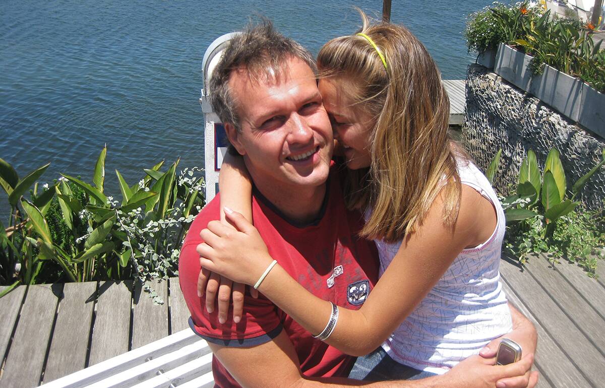 Blythe and I in Knysna, circa 2004